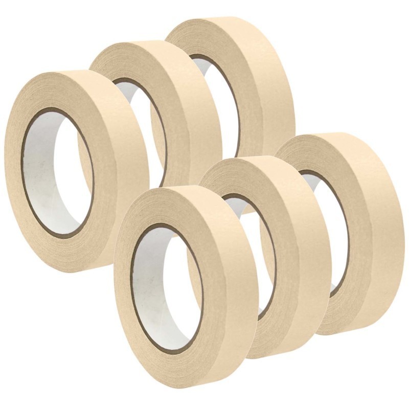 DSS Distributing Premium Grade Masking Tape, 1" x 55 yards, White, 6 Rolls