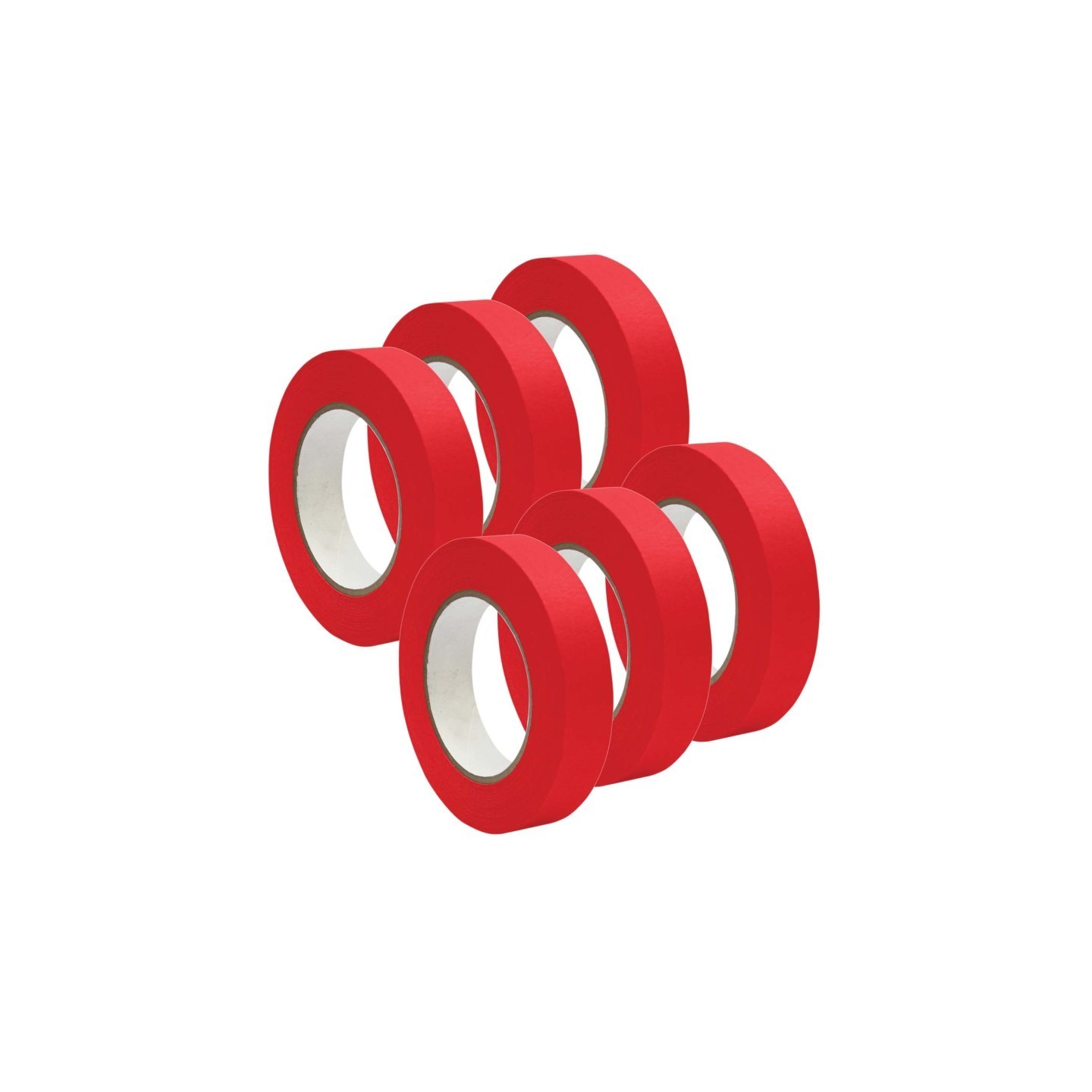 DSS Distributing Premium Grade Masking Tape, 1" x 55 yards, Red, 6 Rolls
