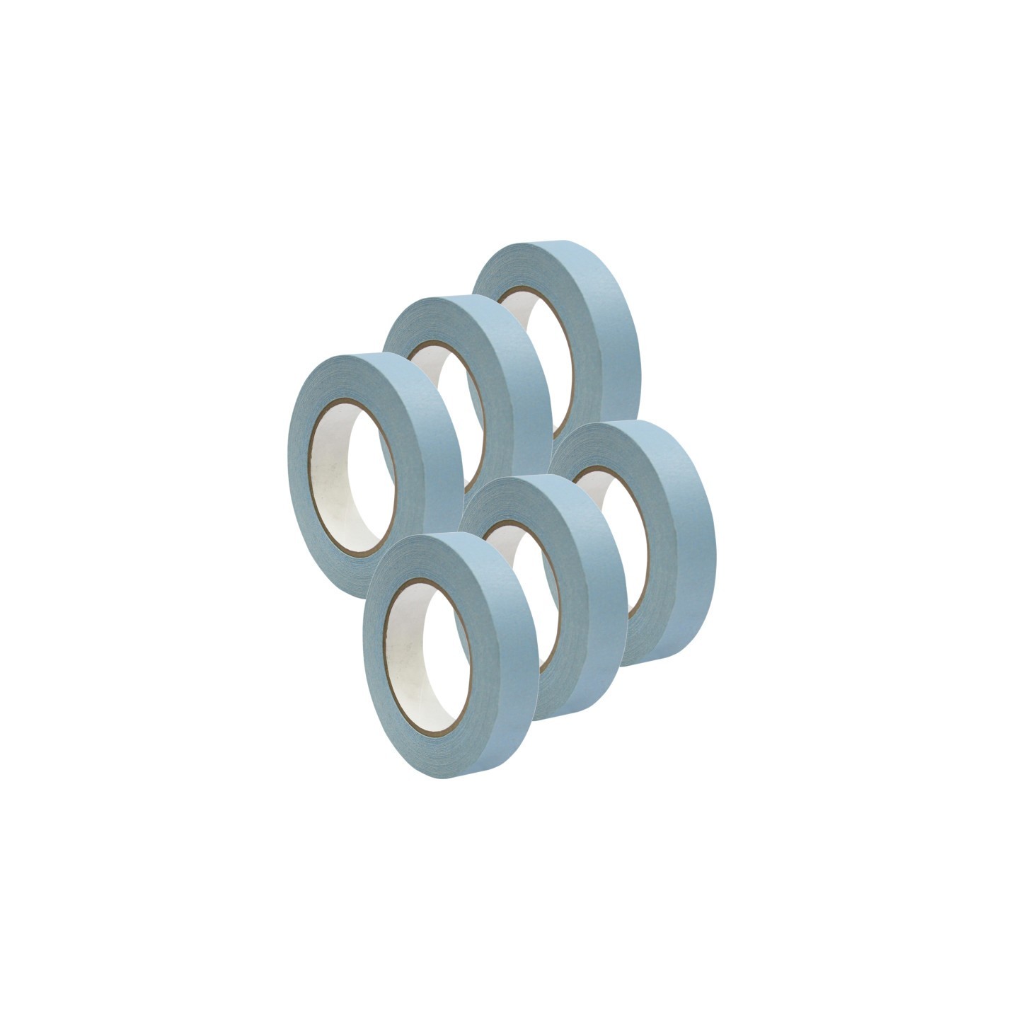 DSS Distributing Premium Grade Masking Tape, 1" x 55 yds, Light Blue, 6 Rolls