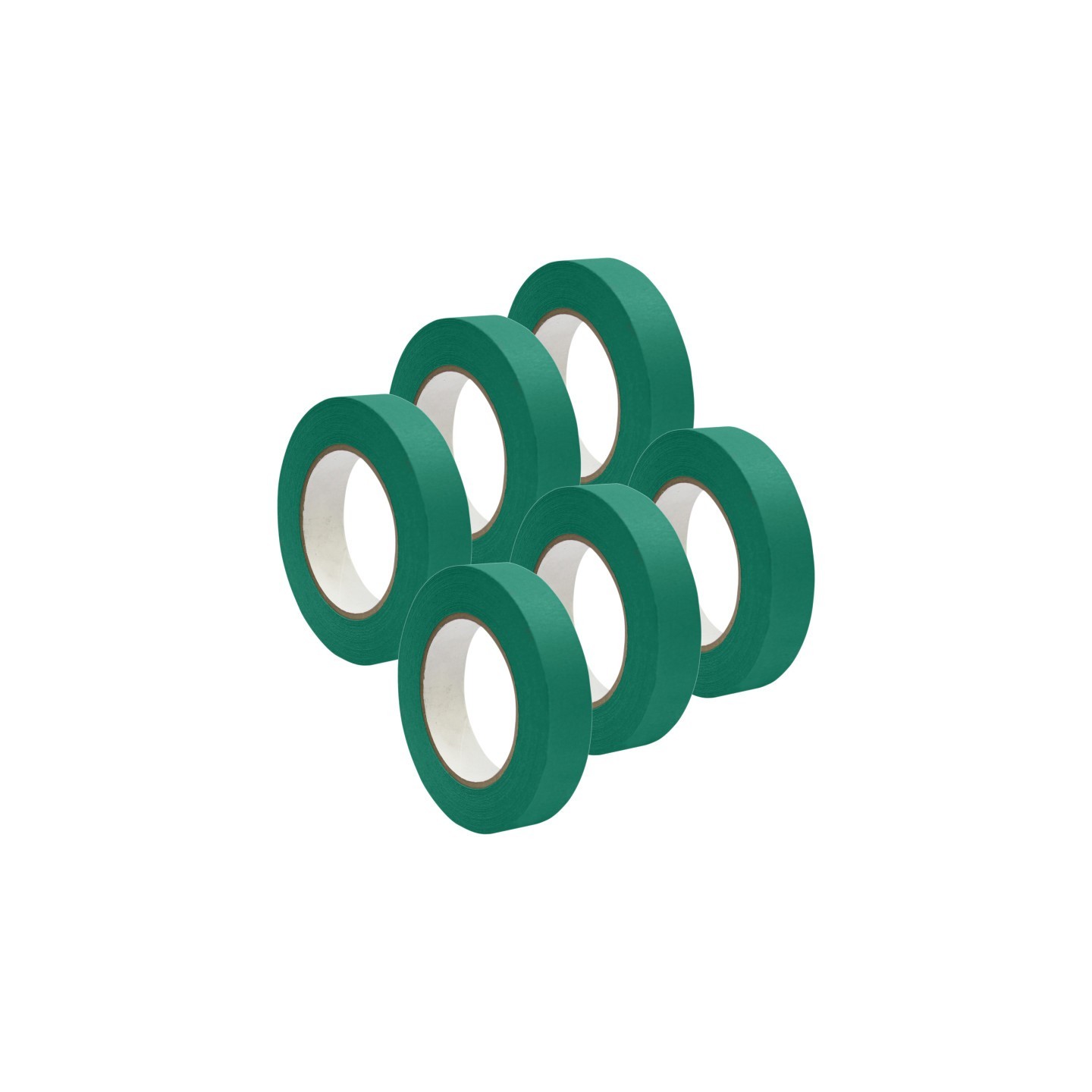 DSS Distributing Premium Grade Masking Tape, 1" x 55 yds, Green, 6 Rolls