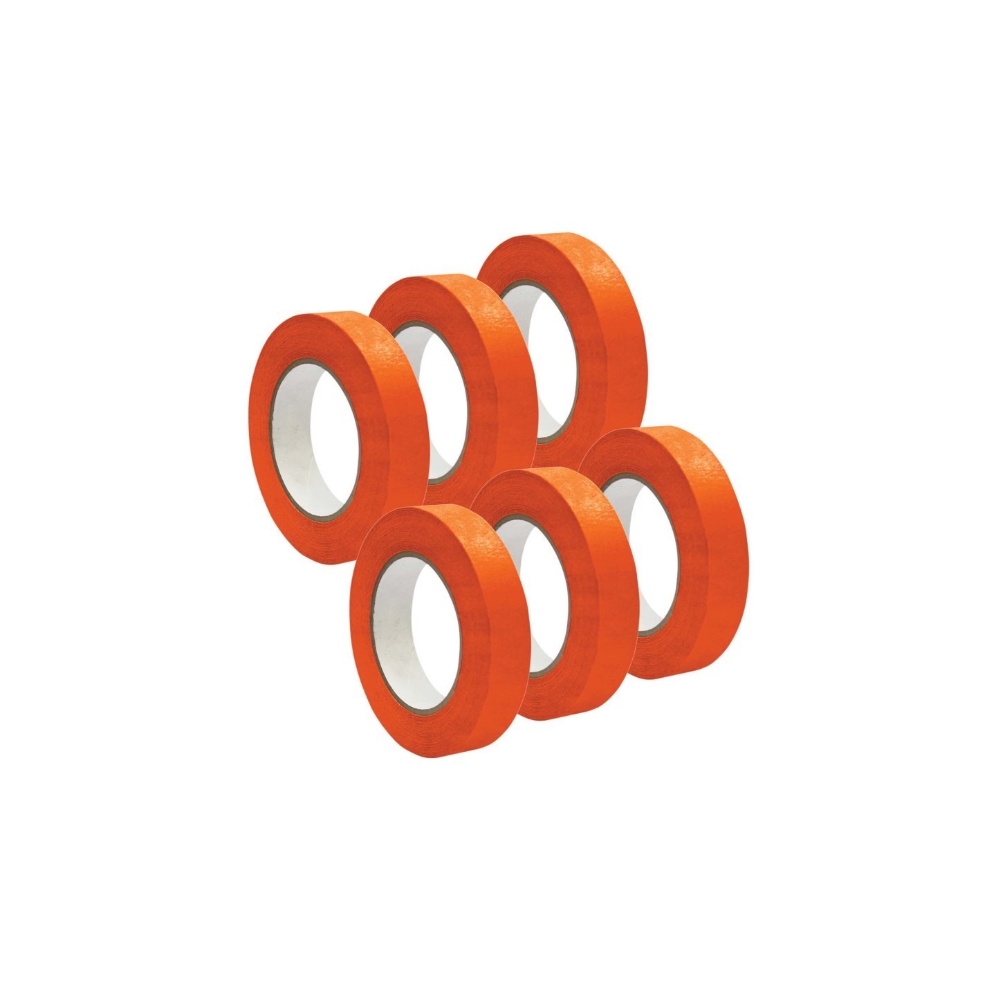 DSS Distributing Premium Grade Masking Tape, 1" x 55 yards, Orange, 6 Rolls