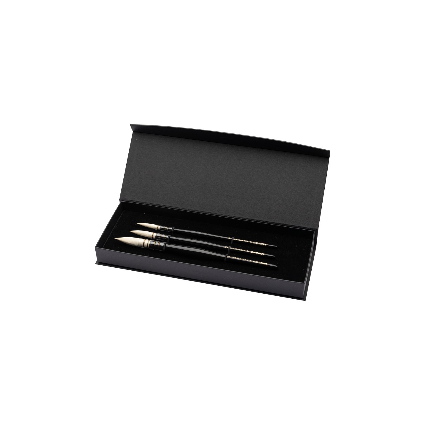 da Vinci Artist Signature Collection by Viktoria Kagalovska, Fashion Illustration Brushes, Assorted, 3 Brush Set in Gift Box