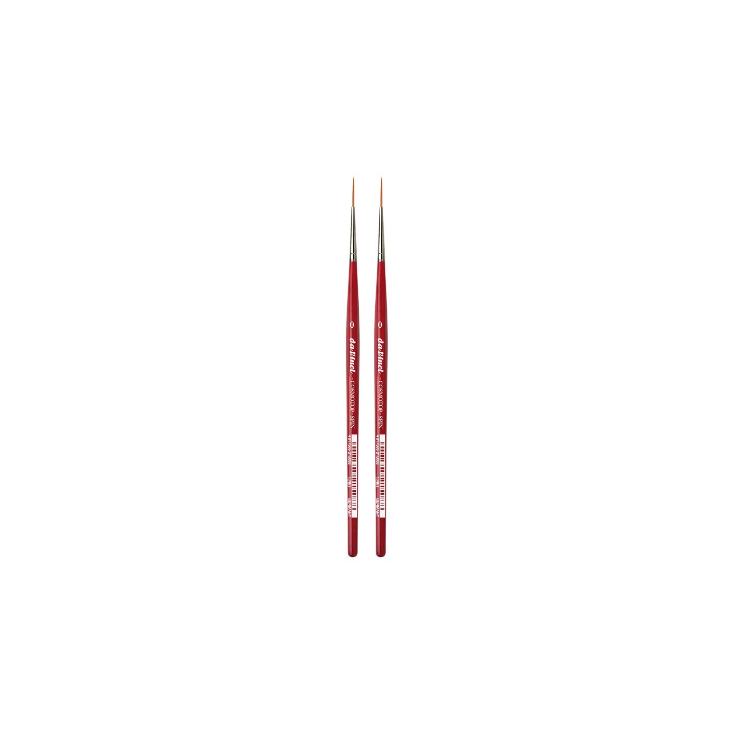 da Vinci COSMOTOP-SPIN Rigger Brush, Synthetic, Acrylic & Watercolor, Pointed Liner, Series 5880, Size 0, Pack of 2