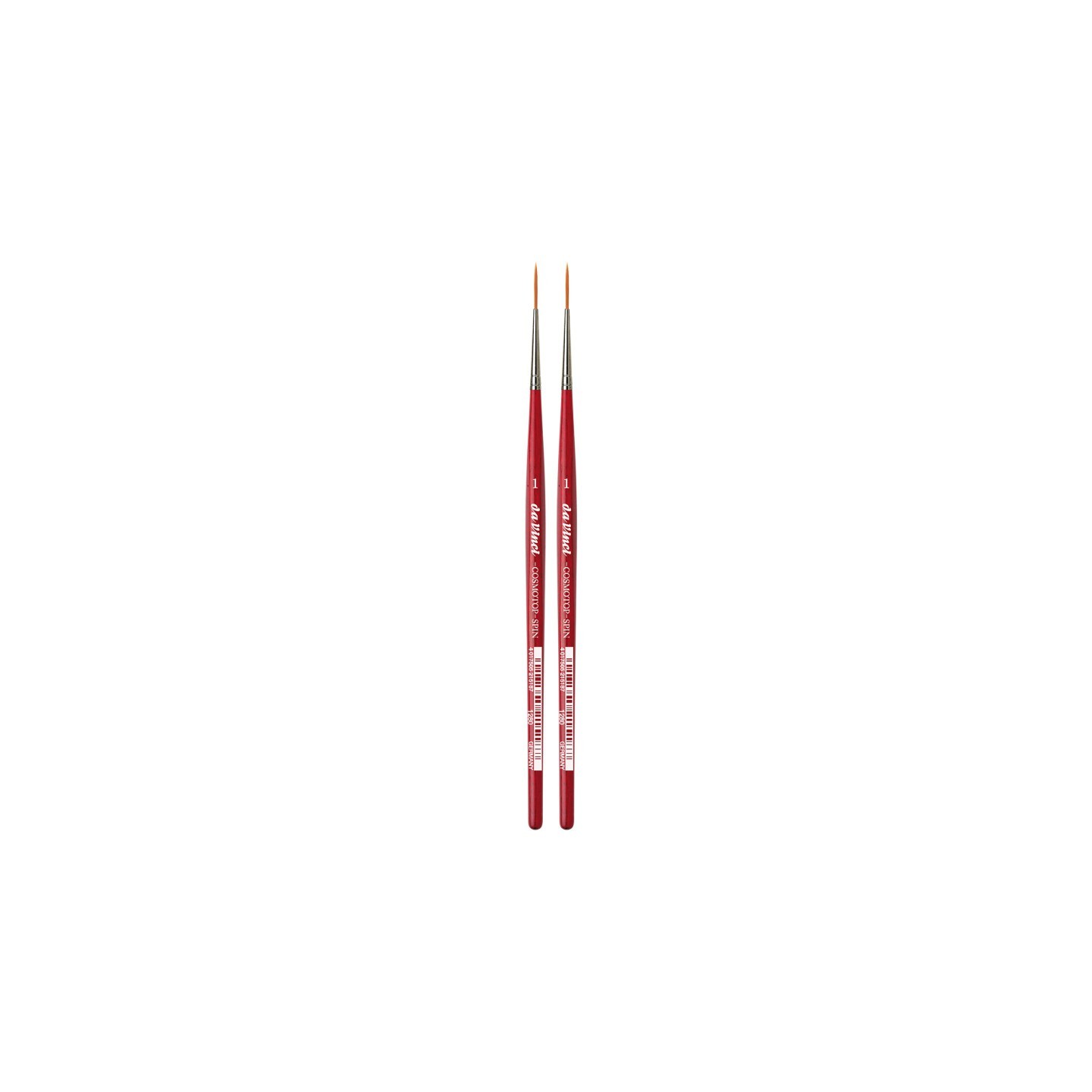 da Vinci COSMOTOP-SPIN Rigger Brush, Synthetic, Acrylic & Watercolor, Pointed Liner, Series 5880, Size 1, Pack of 2