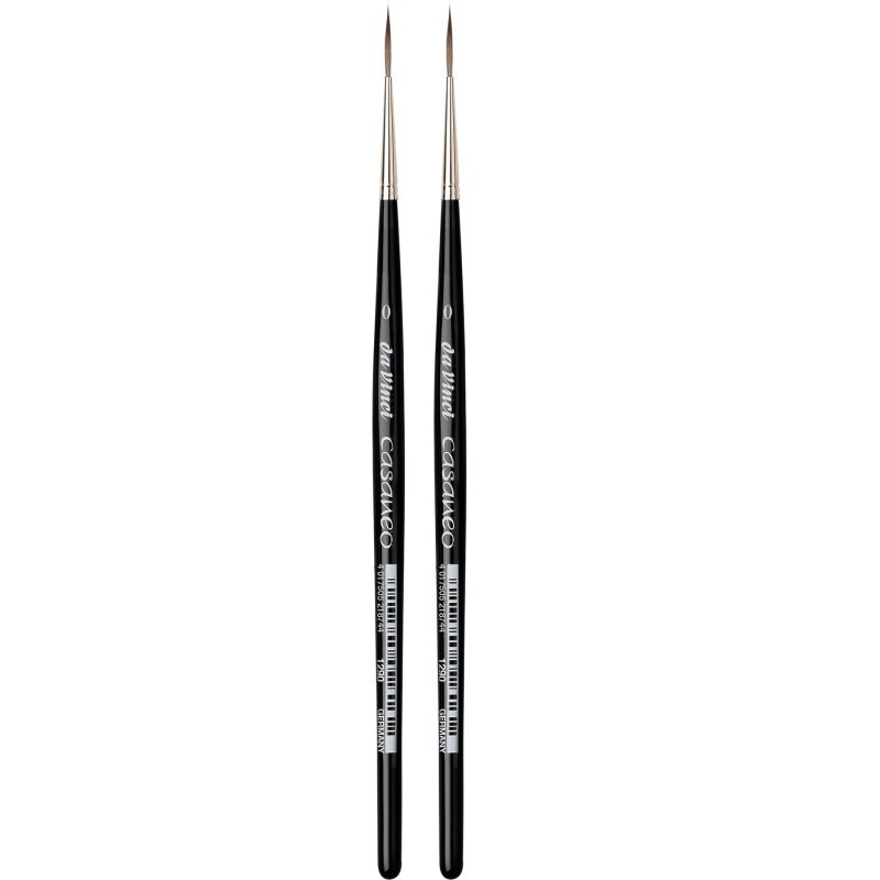 da Vinci CASANEO Rigger, Extra Soft Synthetics, Watercolor & Acrylic, Liner, Series 1290, Size 0, Pack of 2
