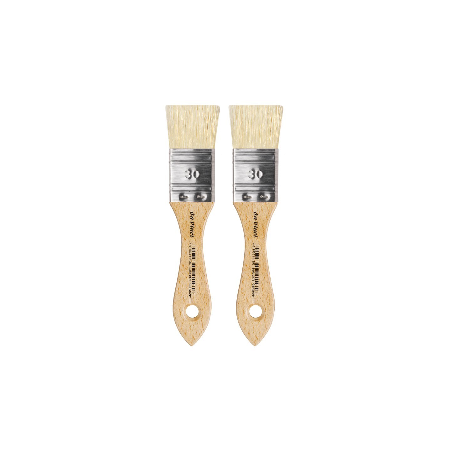 da Vinci MAESTRO2 Mottler Brush, Natural Bristle, Acrylic & Oil, Flat, Series 2475, Size 30, Pack of 2
