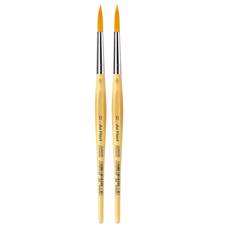 da Vinci JUNIOR Synthetics Student Brush, Synthetic, Tempera, Round, Series 303, Size 12, Pack of 2