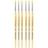 da Vinci JUNIOR Synthetics Student Brush, Synthetic, Tempera, Round, Series 303, Size 3, Pack of 6