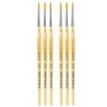 da Vinci JUNIOR Synthetics Student Brush, Synthetic, Tempera, Round, Series 303, Size 4, Pack of 6