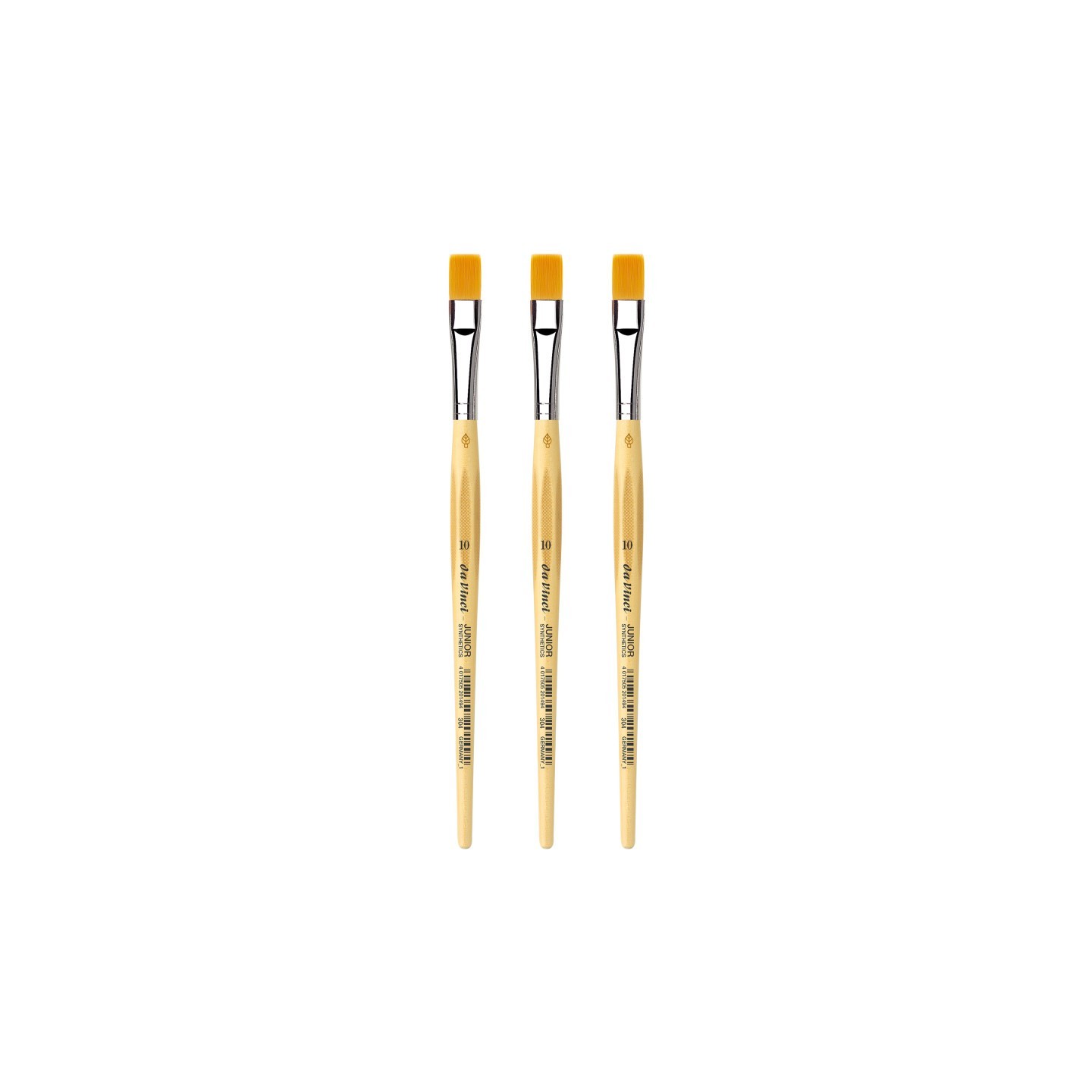 da Vinci JUNIOR Synthetics Student Brush, Synthetic, Tempera, Round, Series 304, Size 10, Pack of 3