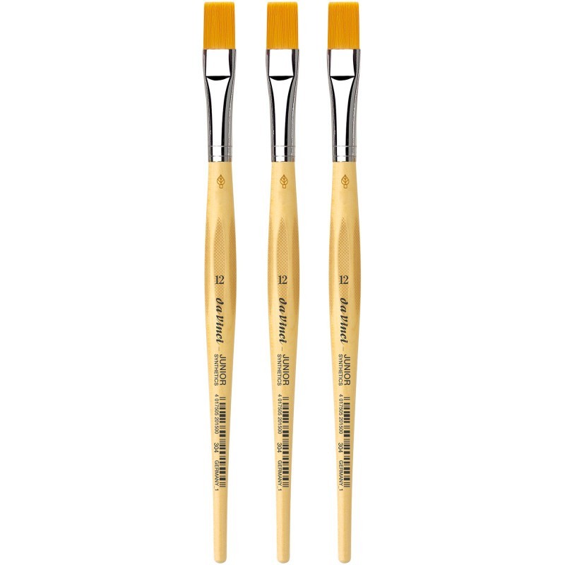 da Vinci JUNIOR Synthetics Student Brush, Synthetic, Tempera, Round, Series 304, Size 12, Pack of 3