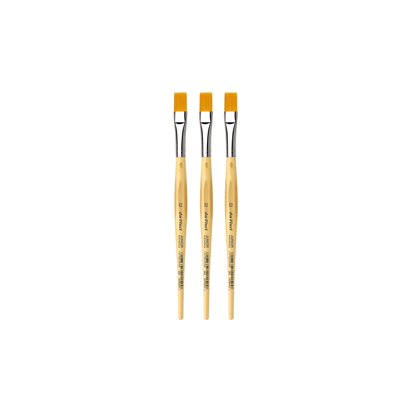 da Vinci JUNIOR Synthetics Student Brush, Synthetic, Tempera, Round, Series 304, Size 12, Pack of 3