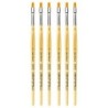 da Vinci JUNIOR Synthetics Student Brush, Synthetic, Tempera, Round, Series 304, Size 4, Pack of 6