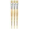 da Vinci JUNIOR BORSTE Synthetic Student Brush, Synthetic, Tempera, Flat, Series 329, Size 16, Pack of 3