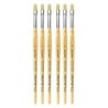 da Vinci JUNIOR BORSTE Synthetic Student Brush, Synthetic, Tempera, Flat, Series 329, Size 6, Pack of 6