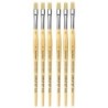 da Vinci JUNIOR BORSTE Synthetic Student Brush, Synthetic, Tempera, Flat, Series 329, Size 8, Pack of 6