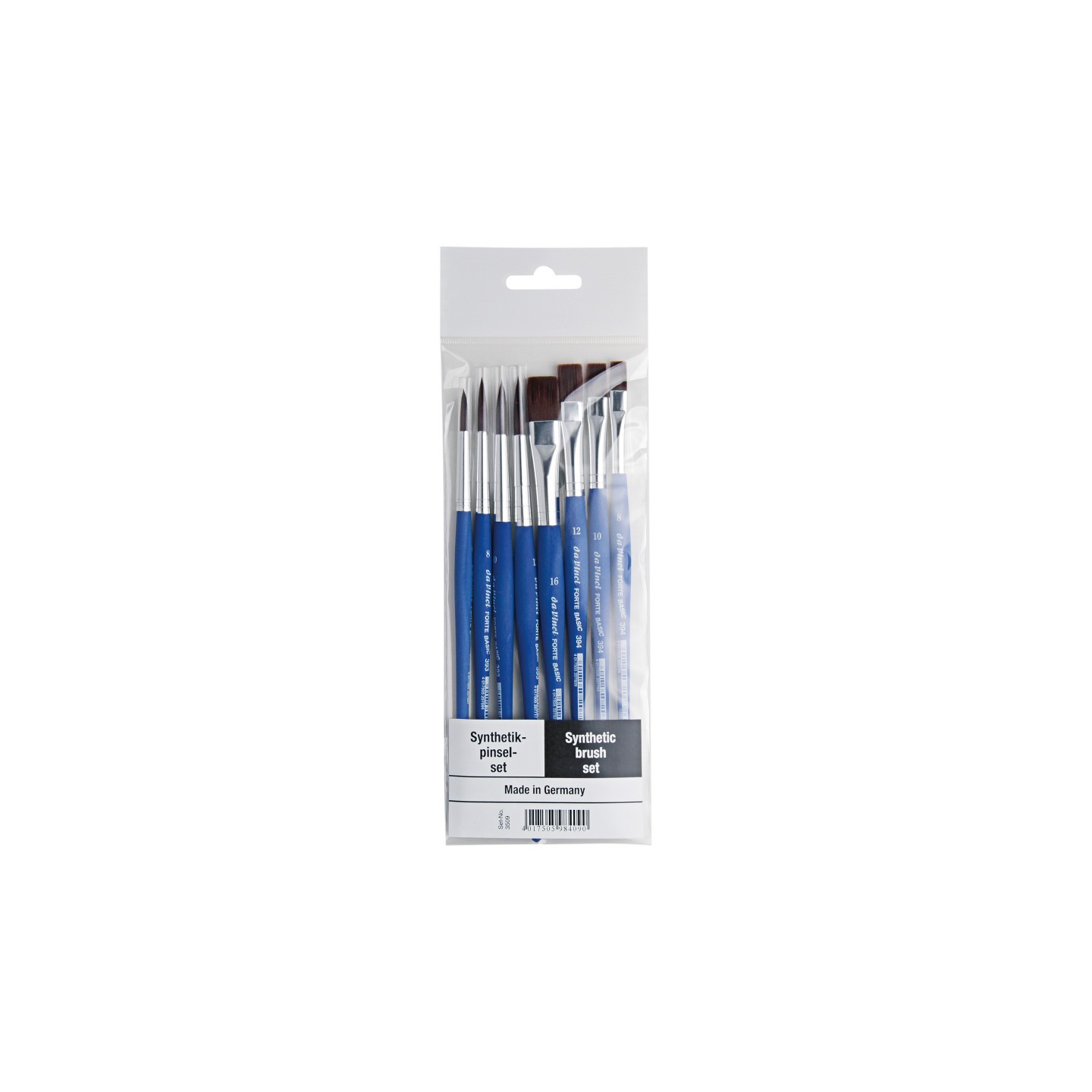 da Vinci FORTE Basic Student Brush, Synthetic, Acrylic, Assorted, 7 Brush Set