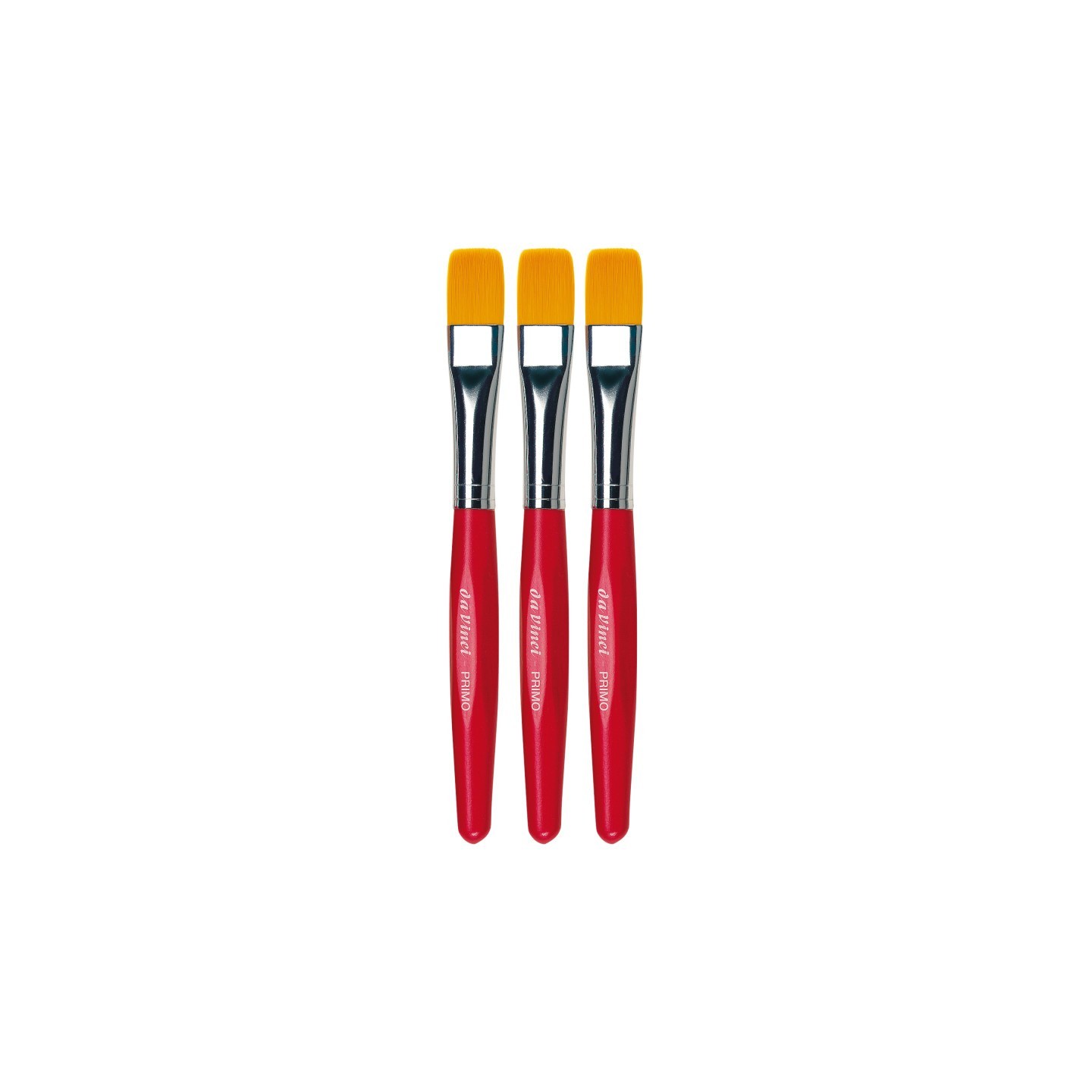 da Vinci PRIMO Preschool Brush, Synthetic, Tempera, Flat, Series 354R, Size 12, Pack of 3