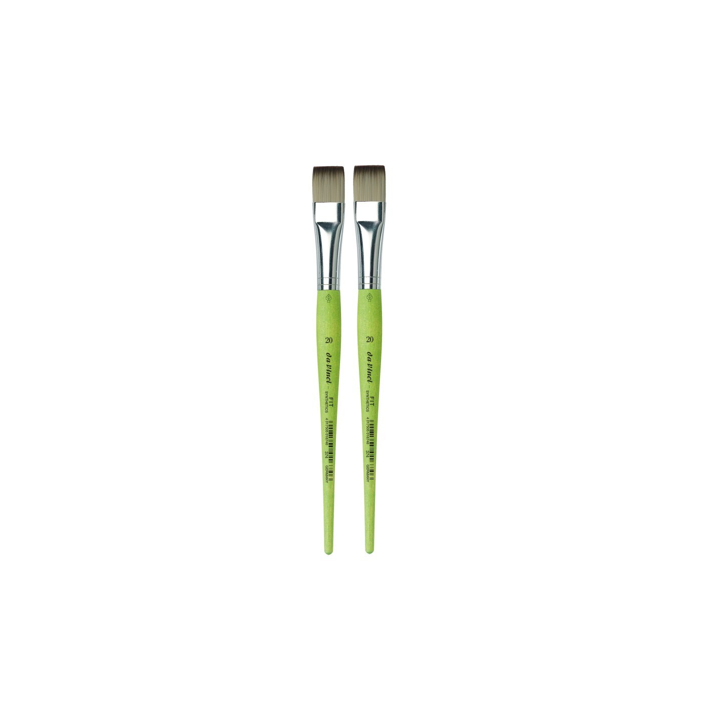 da Vinci FIT Synthetics Student Brush, Synthetic, Acrylic & Tempera, Flat, Series 374, Size 20, Pack of 2