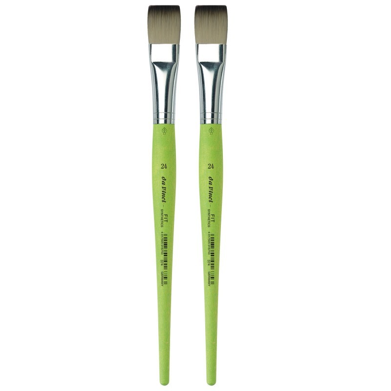 da Vinci FIT Synthetics Student Brush, Synthetic, Acrylic & Tempera, Flat, Series 374, Size 24, Pack of 2