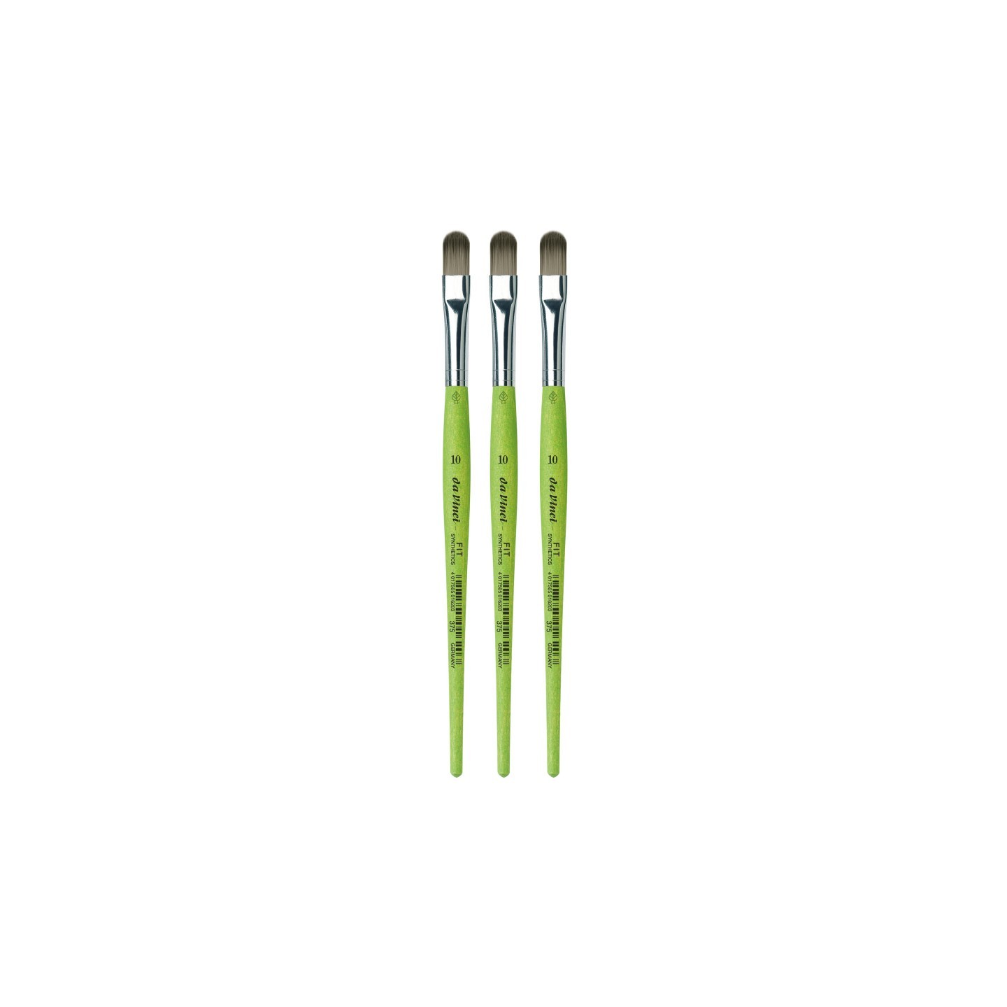 da Vinci FIT Synthetics Student Brush, Synthetic, Acrylic & Tempera, Filbert, Series 375, Size 10, Pack of 3