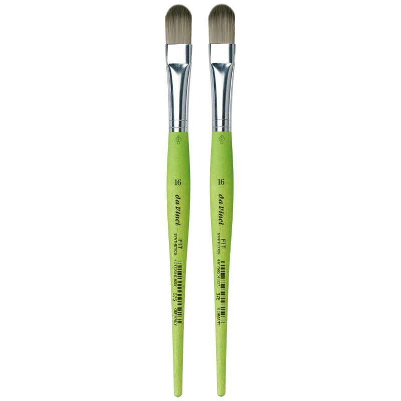 da Vinci FIT Synthetics Student Brush, Synthetic, Acrylic & Tempera, Filbert, Series 375, Size 16, Pack of 2