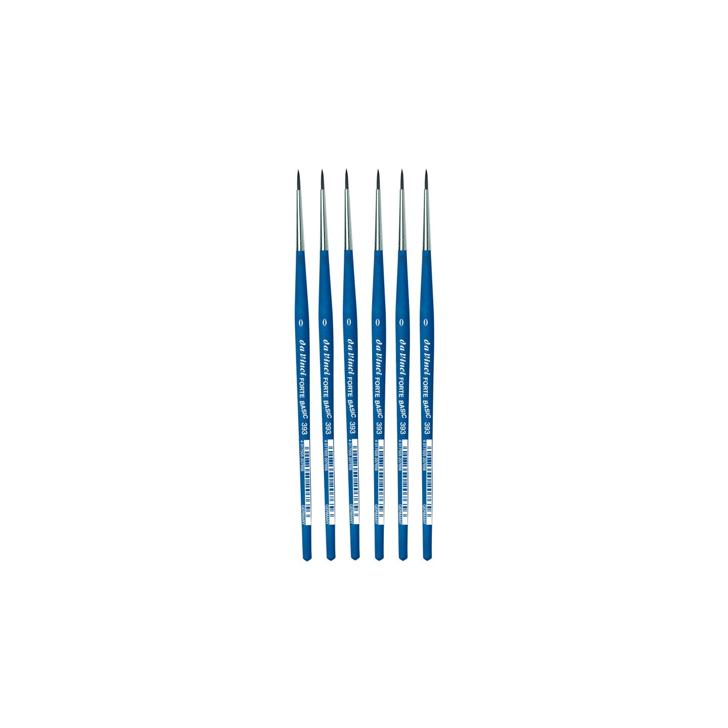 da Vinci FORTE BASIC Student Brush, Synthetic, Acrylic, Round, Series 393, Size 0, Pack of 6