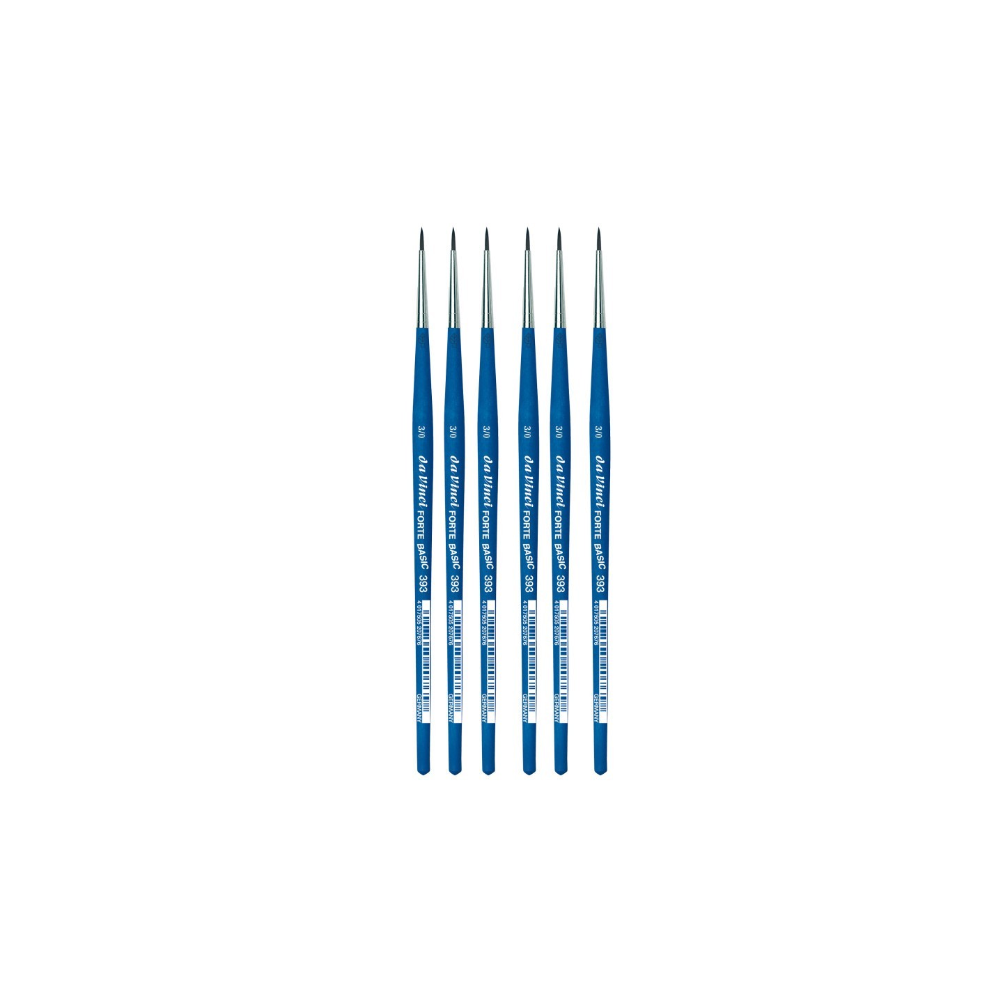 da Vinci FORTE BASIC Student Brush, Synthetic, Acrylic, Round, Series 393, Size -3, Pack of 6