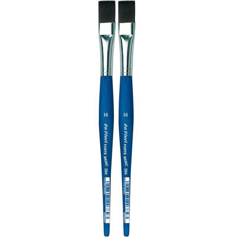 da Vinci FORTE BASIC Student Brush, Synthetic, Acrylic, Flat, Series 394, Size 16, Pack of 2
