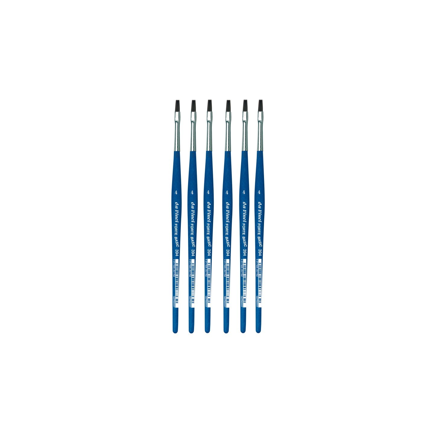 da Vinci FORTE BASIC Student Brush, Synthetic, Acrylic, Flat, Series 394, Size 4, Pack of 6