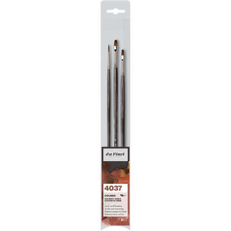 da Vinci COLINEO Synthetic Red Sable, Oil & Acrylic, 3 Brush Set
