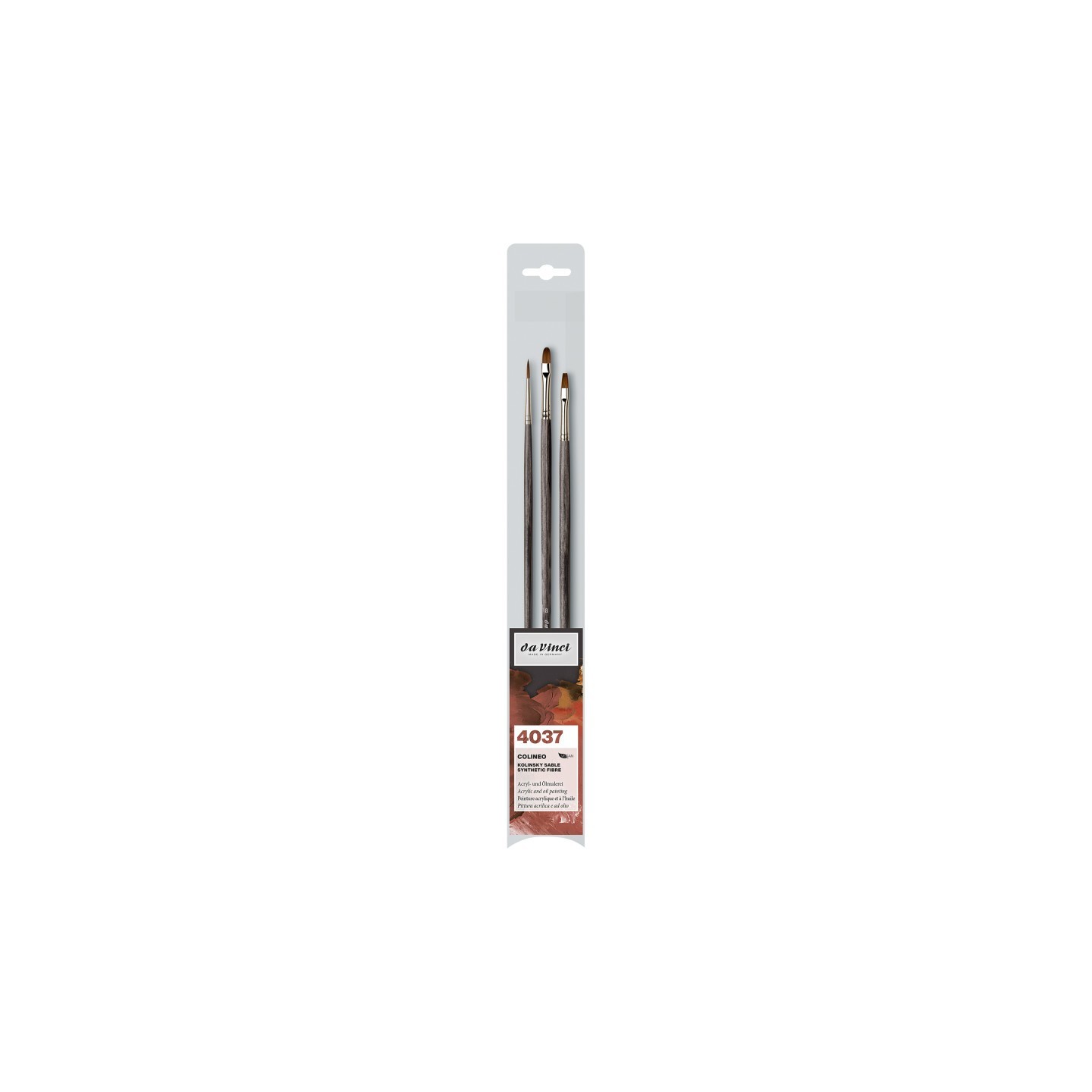 da Vinci COLINEO Synthetic Red Sable, Oil & Acrylic, 3 Brush Set