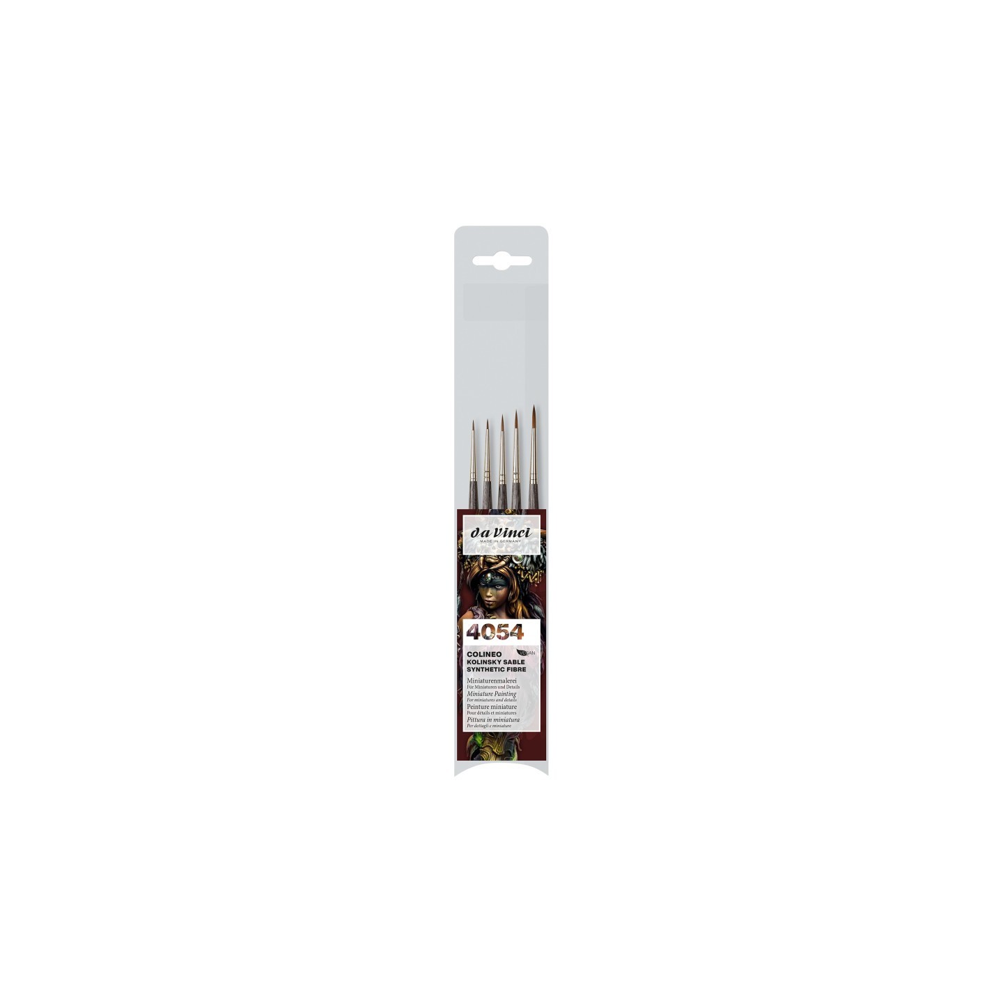 da Vinci COLINEO Synthetic Red Sable, Details & Miniatures, 5 Brush Set