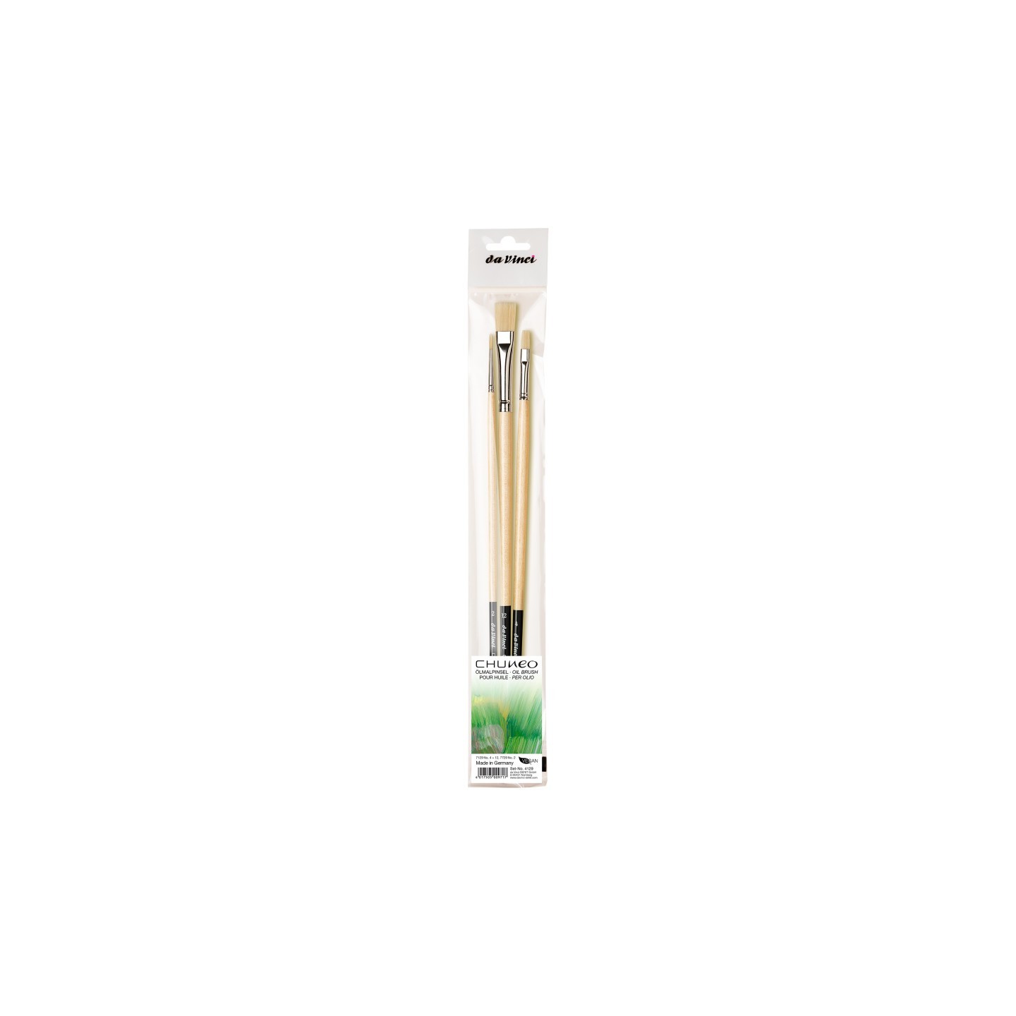 da Vinci CHUNEO Synthetic Hog Bristle, Oil, 3-Brush Set