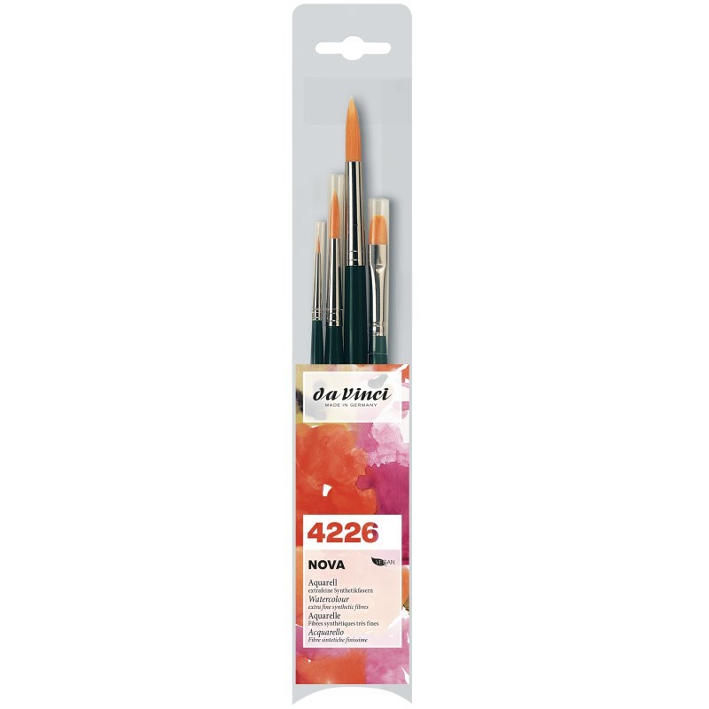 da Vinci NOVA Model Painting Brushes, Synthetic, All Paint Types, Assorted, 4 Brush Set