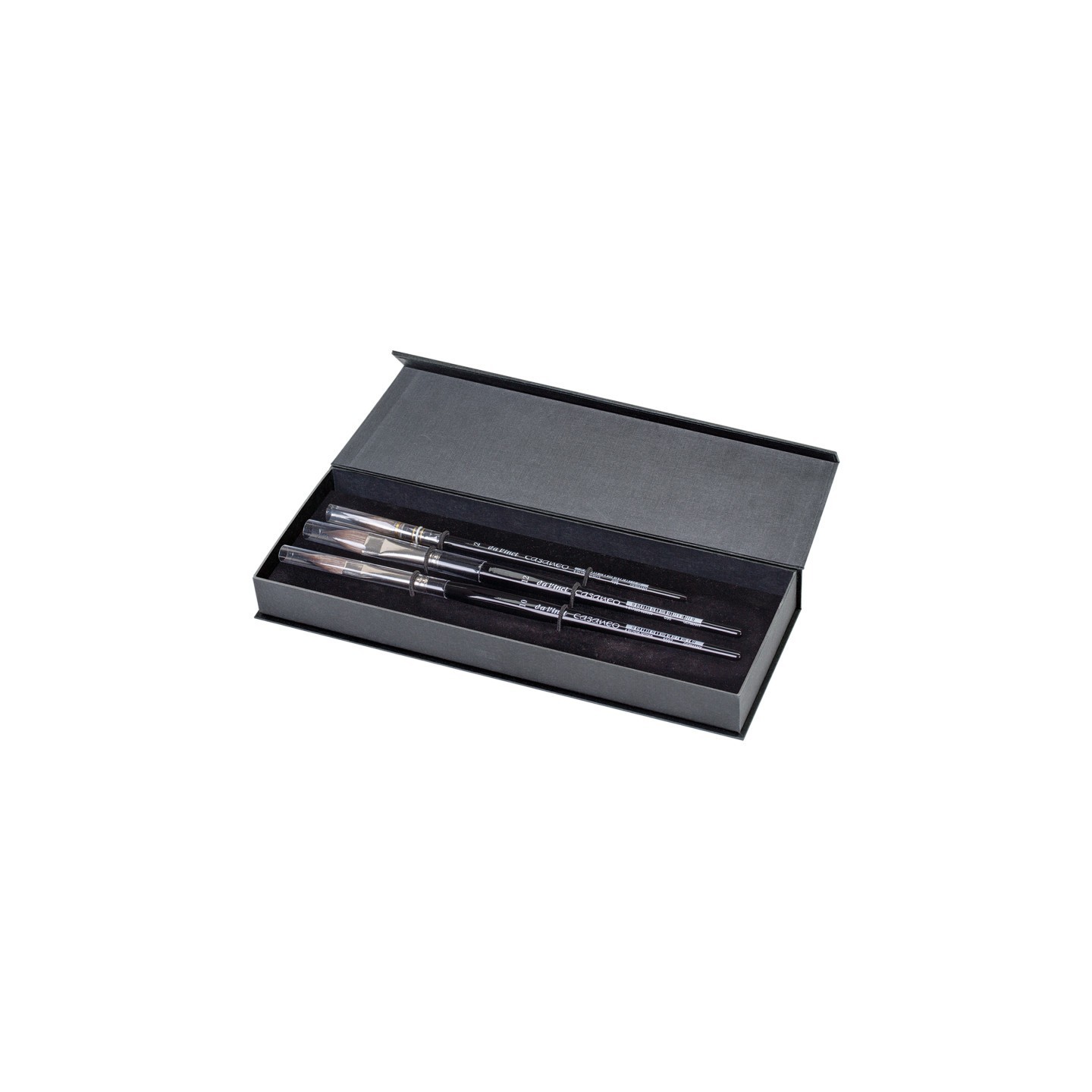 da Vinci CASANEO Synthetic, Watercolor, 3-Brush Set in Gift Box with Magnetic Close