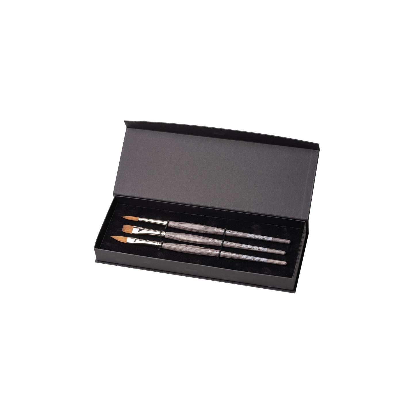 da Vinci COLINEO Synthetic Red Sable, Watercolor, 3 Brush Set in Gift Box with Magnetic Snap