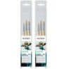 da Vinci JUNIOR Synthetics Miniature Brushes, Synthetic, Acrylic & Tempera, Assorted, 3 Per Set, 2 Sets