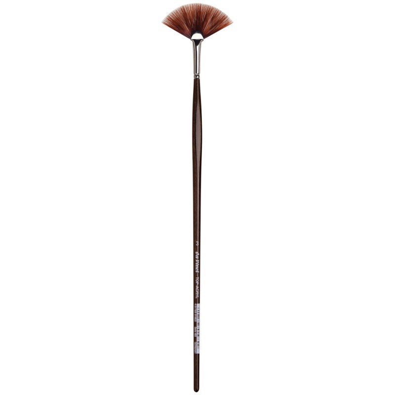 da Vinci TOP-ACRYL Red-Brown Brush, Synthetic, Acrylic & Oil, Fan, Series 485, Size 3