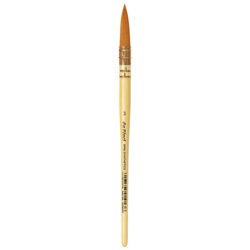 da Vinci COSMOTOP-SPIN Quill Brush, Synthetic, Watercolor & Indian Ink, Round, Series 488, Size 3