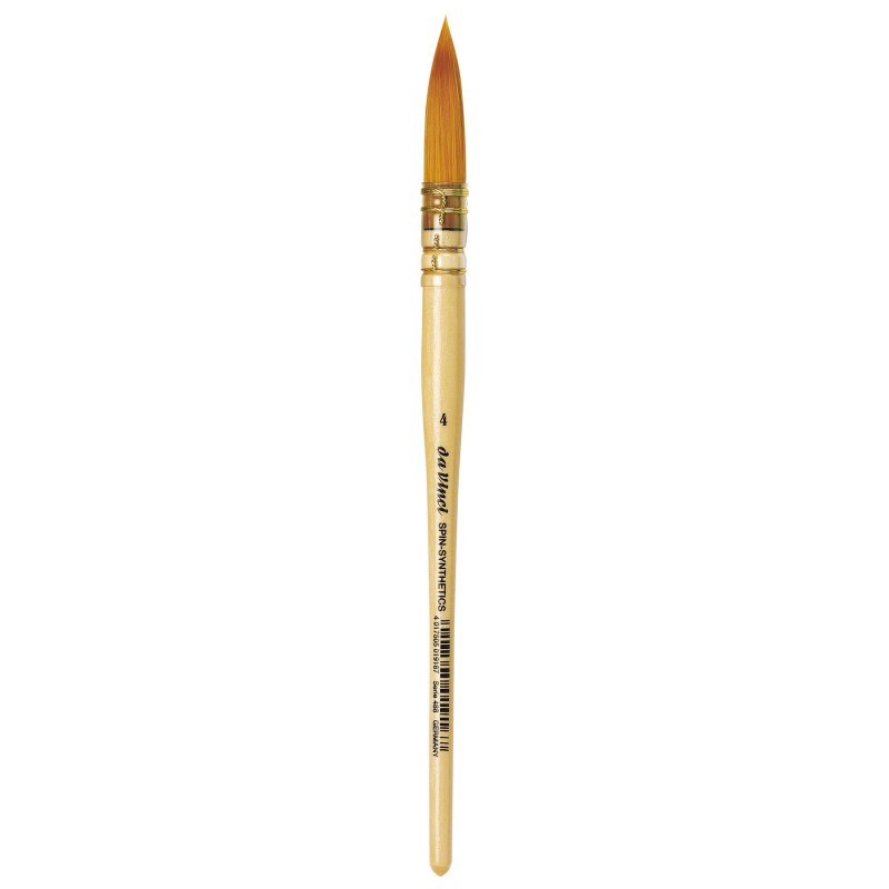 da Vinci COSMOTOP-SPIN Quill Brush, Synthetic, Watercolor & Indian Ink, Round, Series 488, Size 4