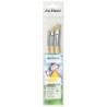da Vinci JUNIOR BORSTE Synthetic Student Brush, Synthetic, Acrylic, Flat, Series 329, Assorted Sizes, 3 Brush Set
