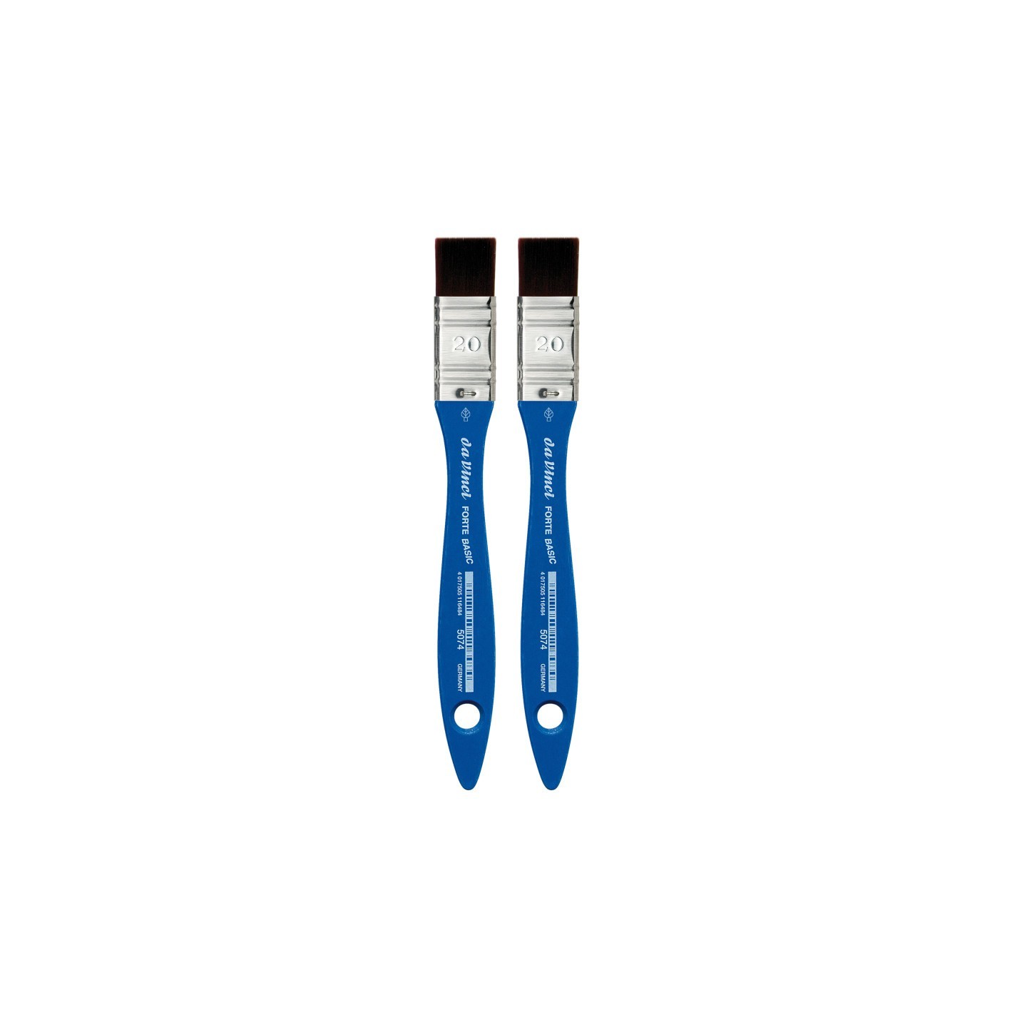 da Vinci FORTE BASIC Mottler Brush, Synthetic, Acrylic, Flat, Series 5074, Size 20, Pack of 2
