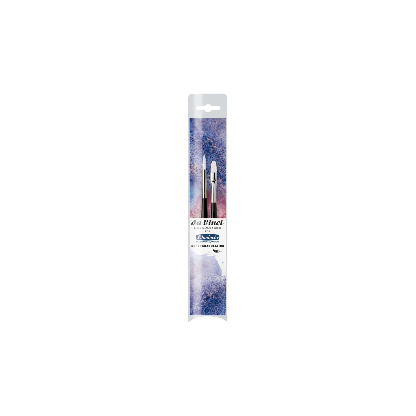 da Vinci CASANEO White for Schmincke Horadam, Synthetic, Watercolor, Series 5391, 2 Brush Set