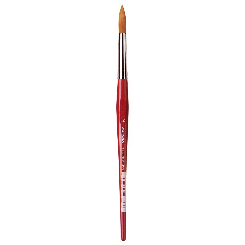 da Vinci COSMOTOP-SPIN Silkpainting Brush, Synthetic, Watercolor, Round, Size 12