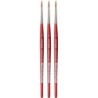 da Vinci COSMOTOP-SPIN Silkpainting Brush, Synthetic, Watercolor, Round, Size 3, Pack of 3