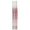 da Vinci COSMOTOP-SPIN Silkpainting Brush, Synthetic, Watercolor, Round, Size 4, Pack of 3