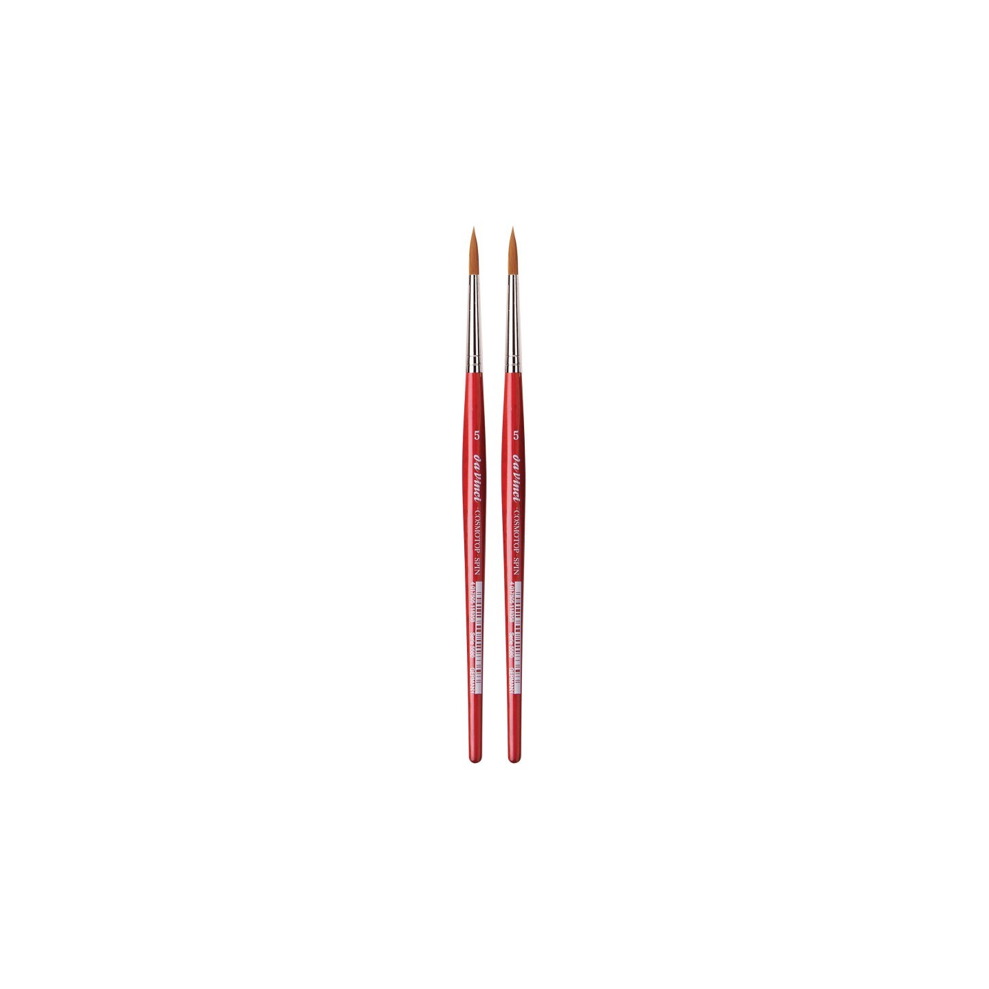 da Vinci COSMOTOP-SPIN Silkpainting Brush, Synthetic, Watercolor, Round, Size 5, Pack of 2