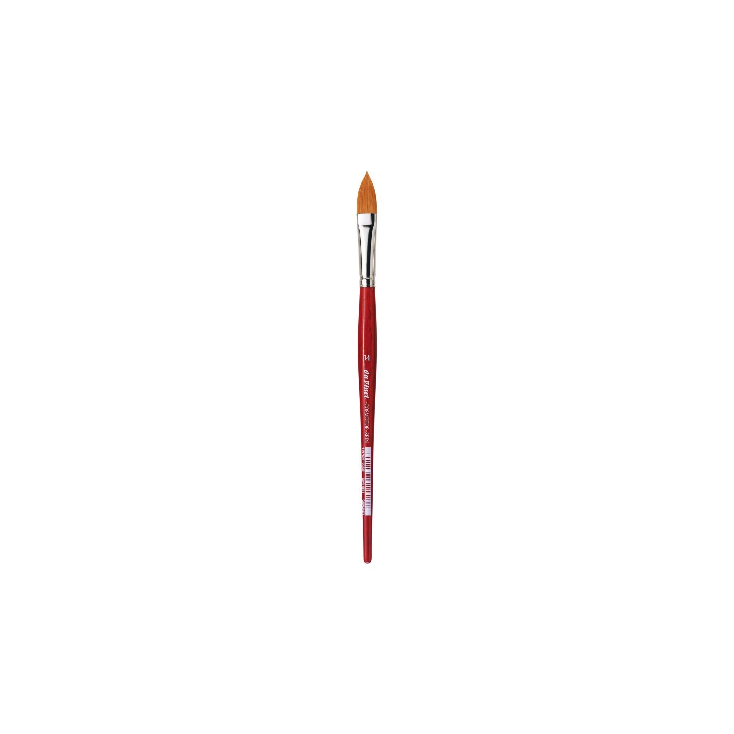 da Vinci COSMOTOP-SPIN Silkpainting Brush, Synthetic, Watercolor, Oval-Pointed, Size 14
