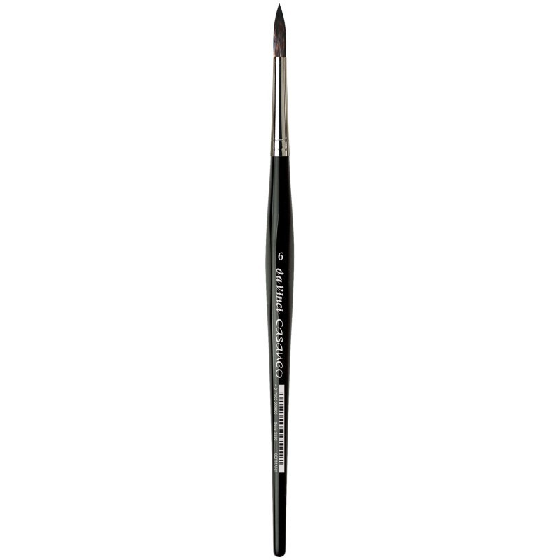 da Vinci CASANEO Silkpainting & Wash, Extra Soft Synthetic, Watercolor & Acrylic, Round, Series 5598, Size 6